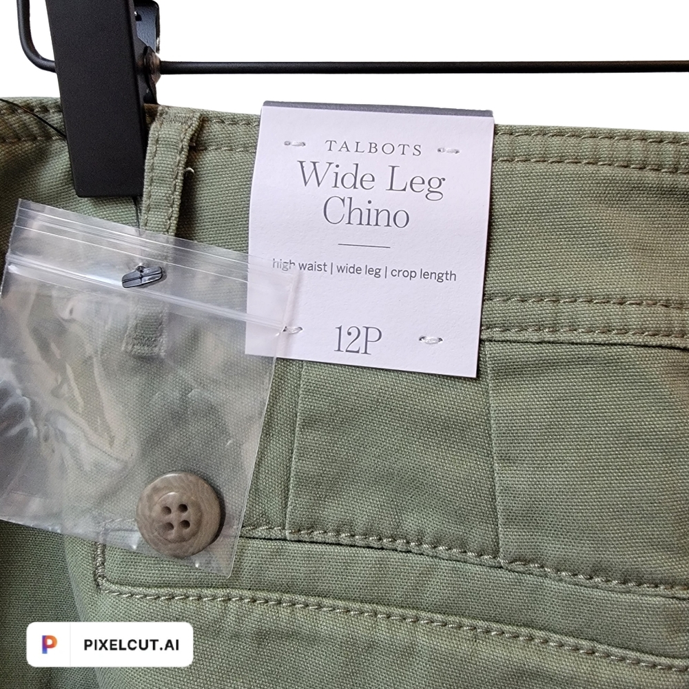 NWT Talbots Wide Leg Chinos - Picture 2 of 6